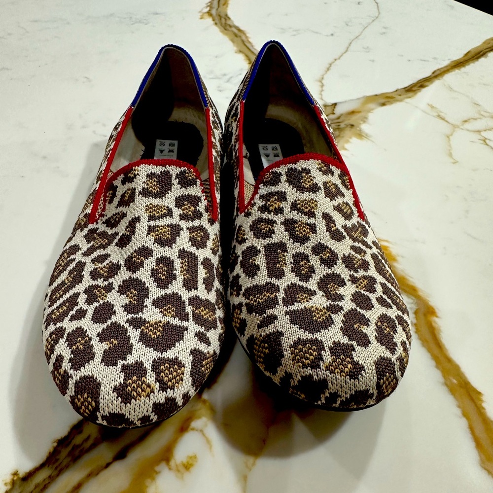 Rothy’s ballet flat, animal print